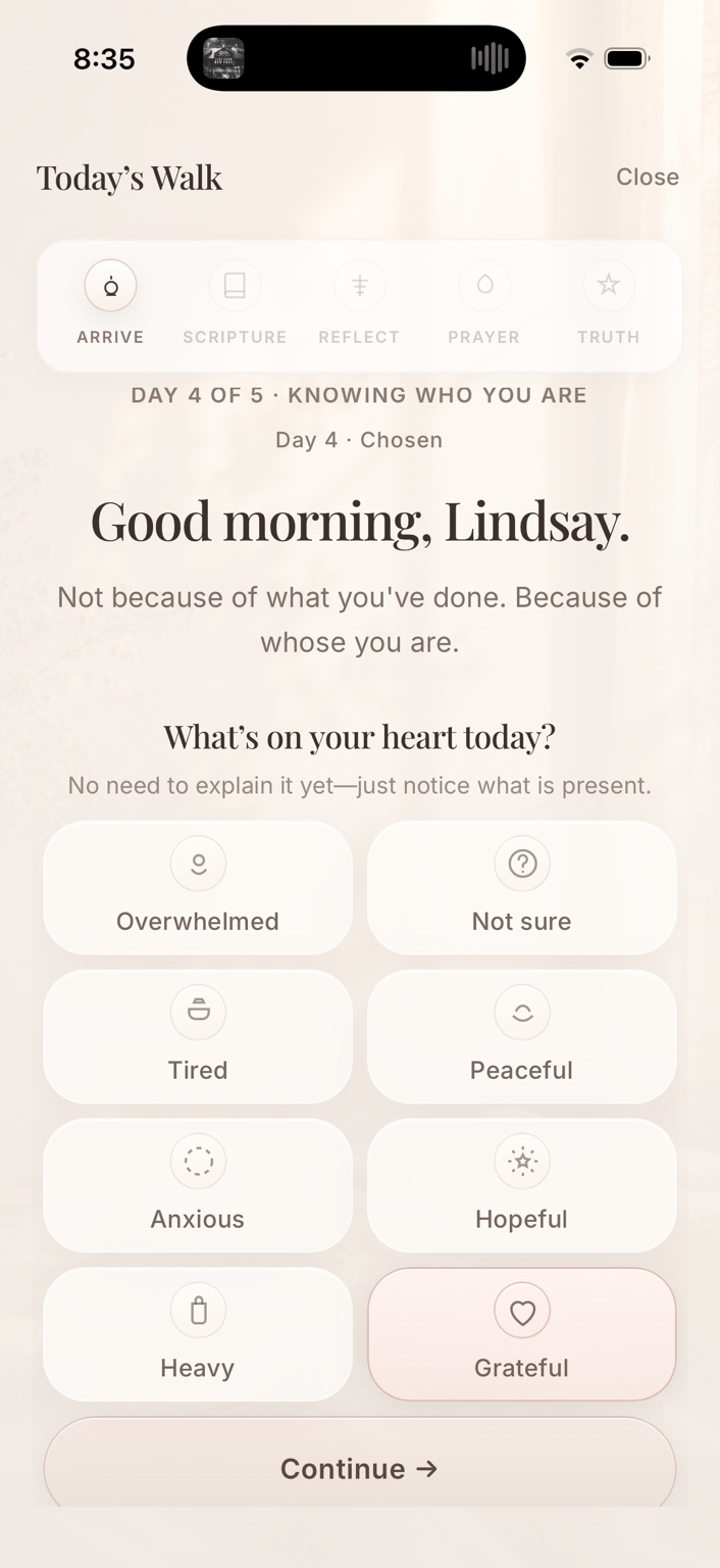 Today's Walk — How are you arriving?