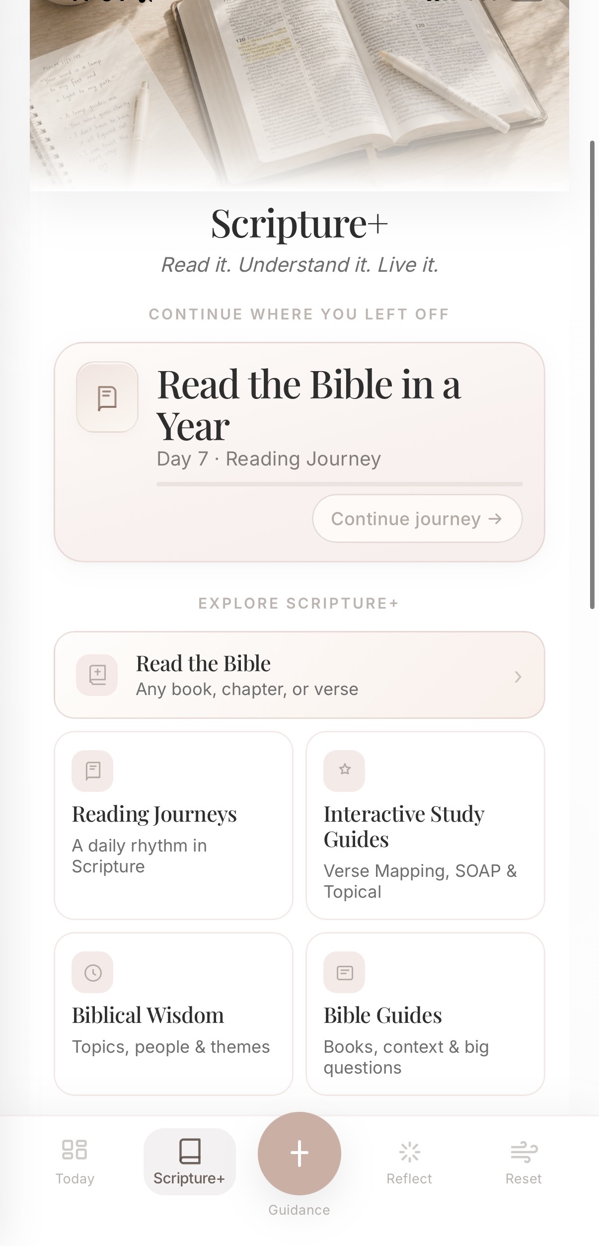 Scripture+ — read, study, and explore Scripture